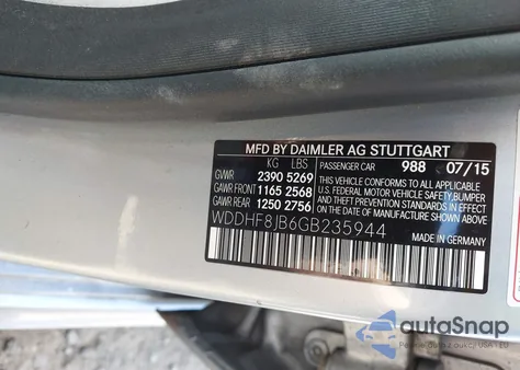 2016 Mercedes-Benz E 350 4Matic из США, поврежденный, VIN WDDHF8JB6GB235944